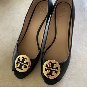Tory Burch Kara Peep Toe Wedge